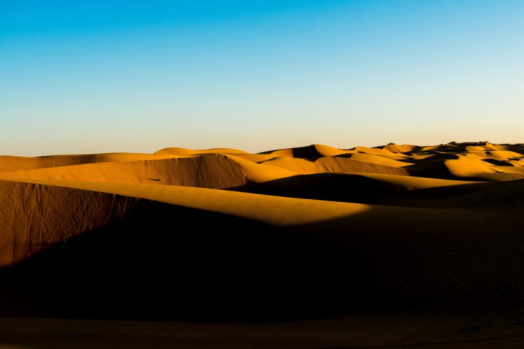 crossing dunes in Wahiba Sands, Oman
